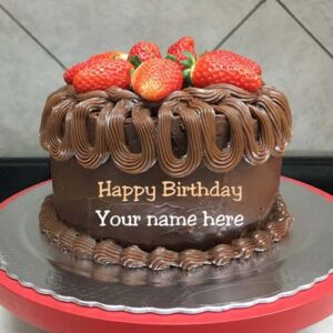 Beautiful birthday cakes with names and photo