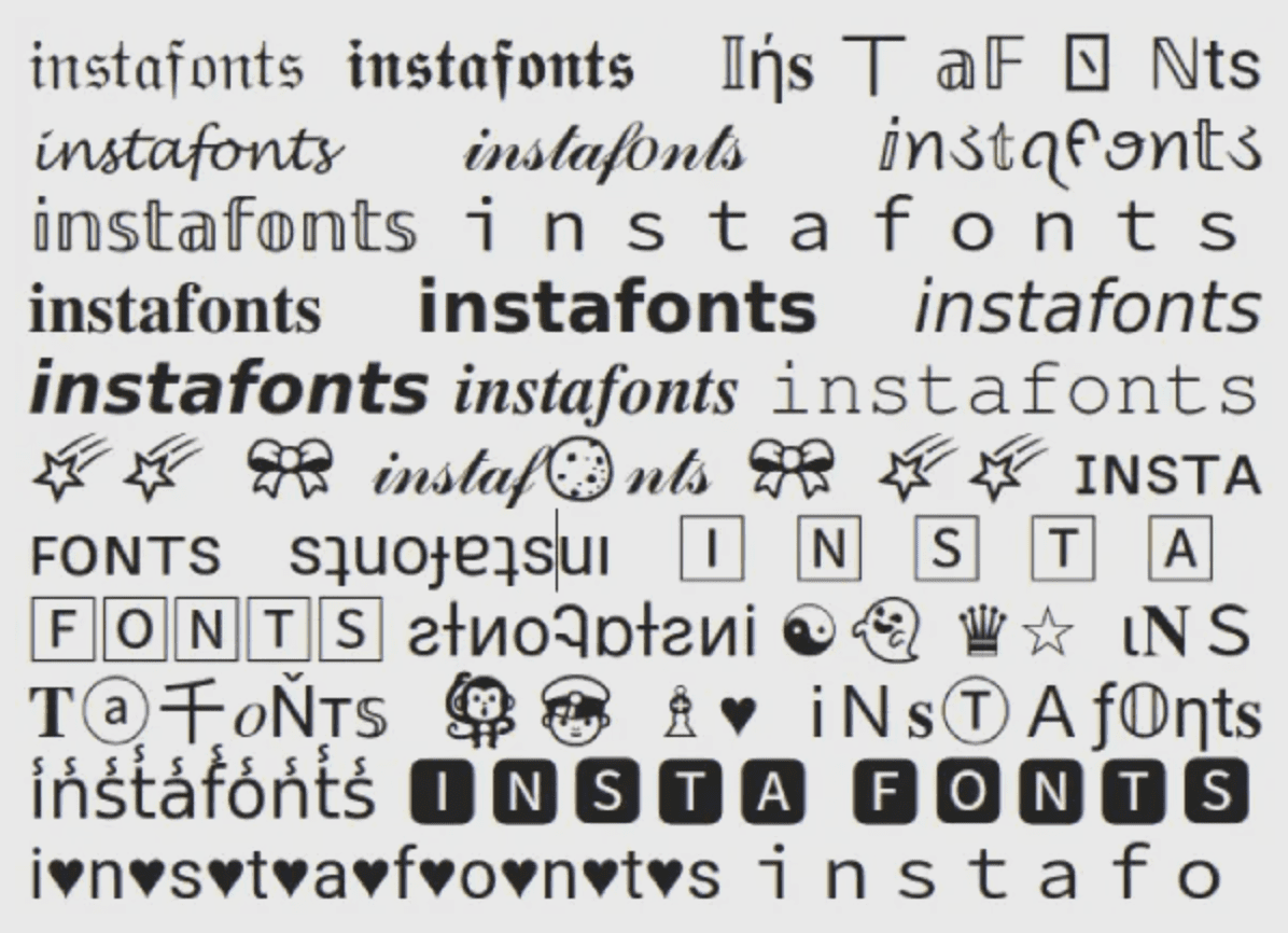 instagram fonts