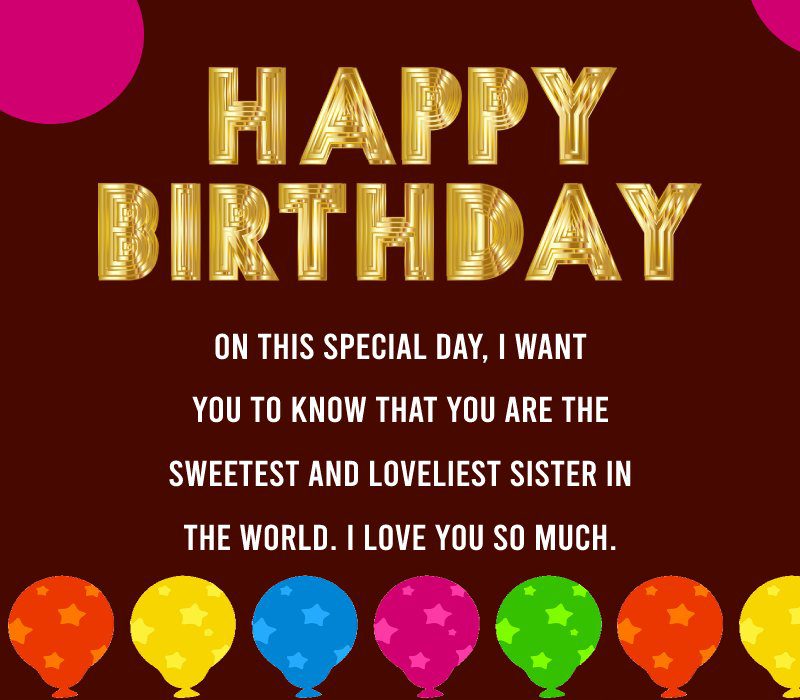 the best birthday wish for sister