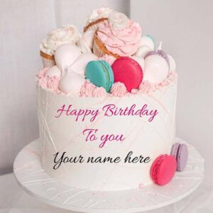 Beautiful birthday cakes with names and photo