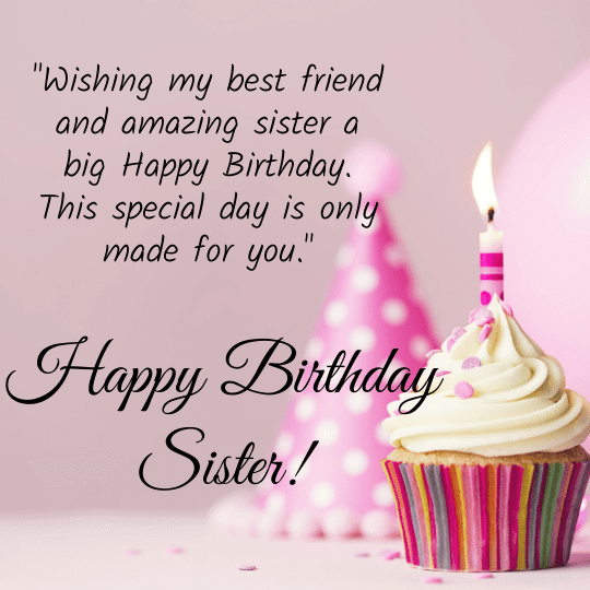 birthday wish for sister in english