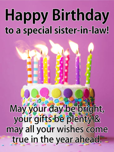 birthday wish to sister