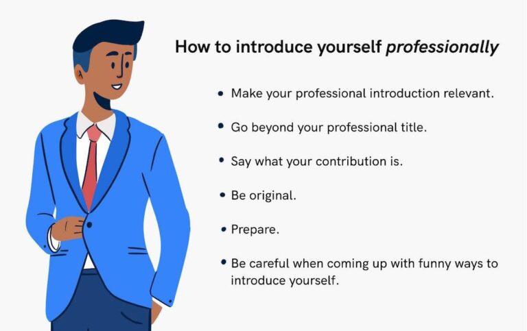 self presentation for a job interview