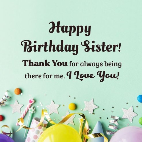 birthday wish to younger sister