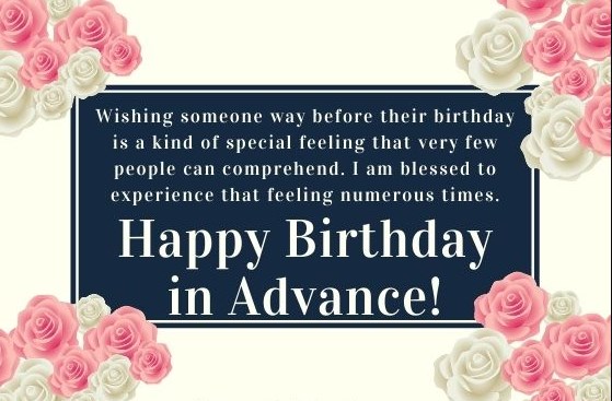 birthday advance wishes