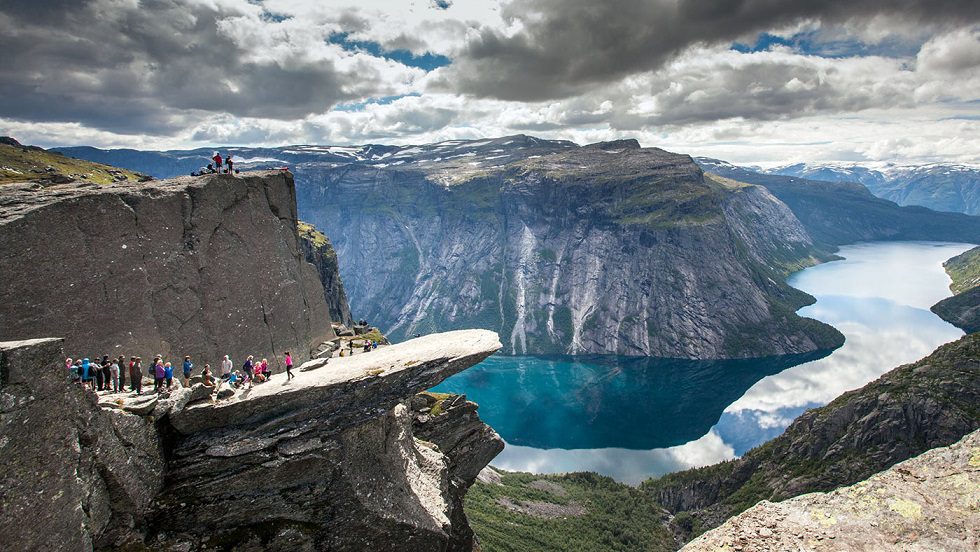 Hiking Heaven Cliffs in Norway