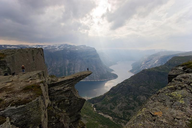 Hiking Heaven Cliffs in Norway 