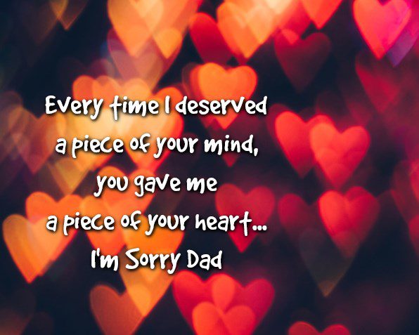 sorry message for father