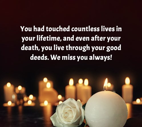Death Anniversary Quotes for Father Wishes in English