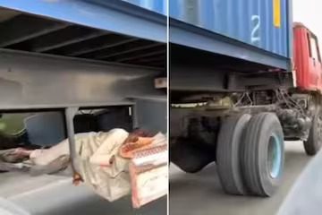 Video of Man Sleeping Under Speeding Truck Goes Viral; Know What The